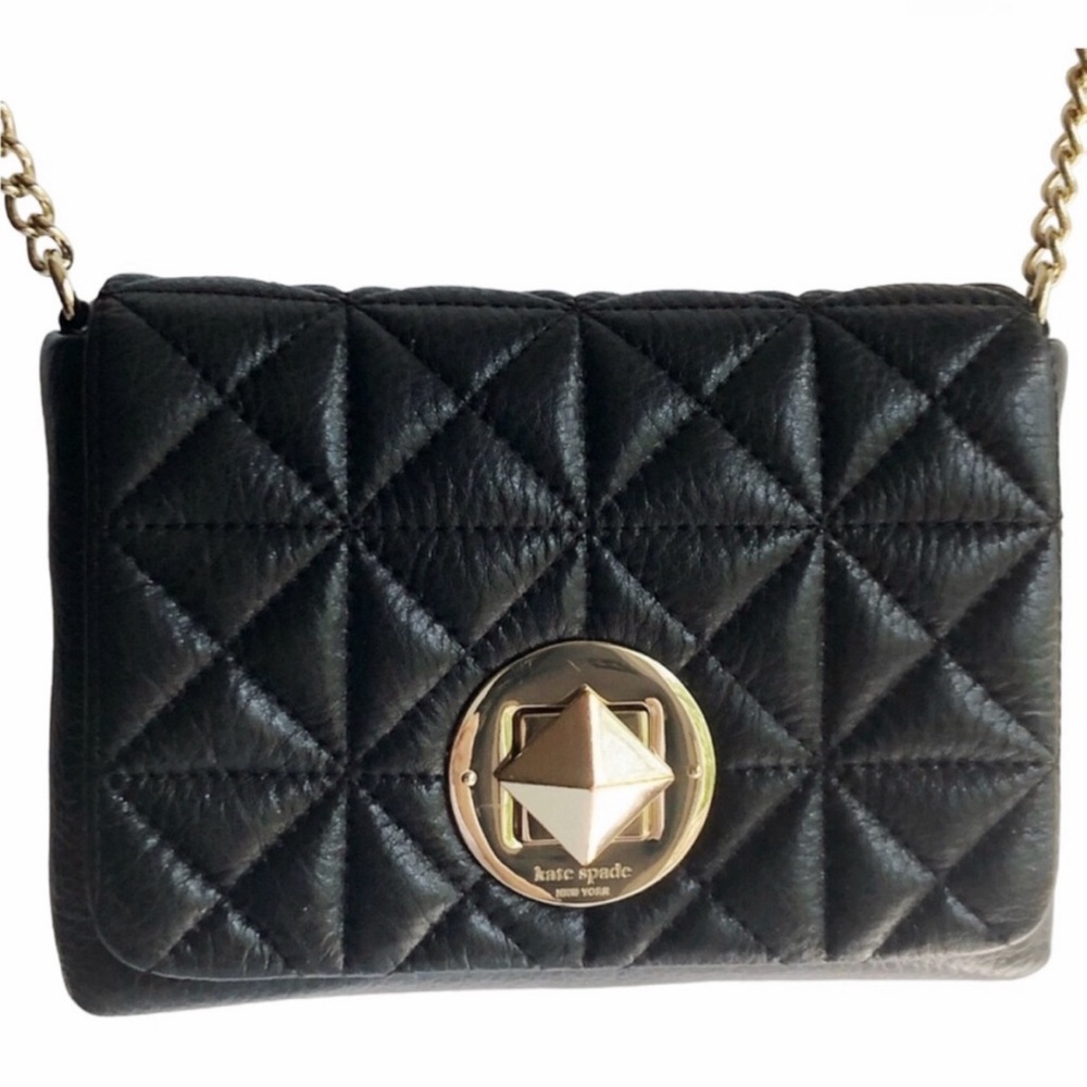 kate spade Whitaker Place Naomi  Black Quilted Crossbody - Picture 3 of 16